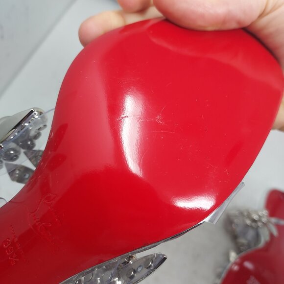 Christian Louboutin Marvel Imperious Rex Silver Jewel Sandal - Picture 11 of 13